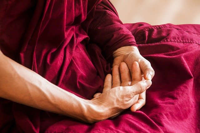 Hand mudra for Zazen meditation